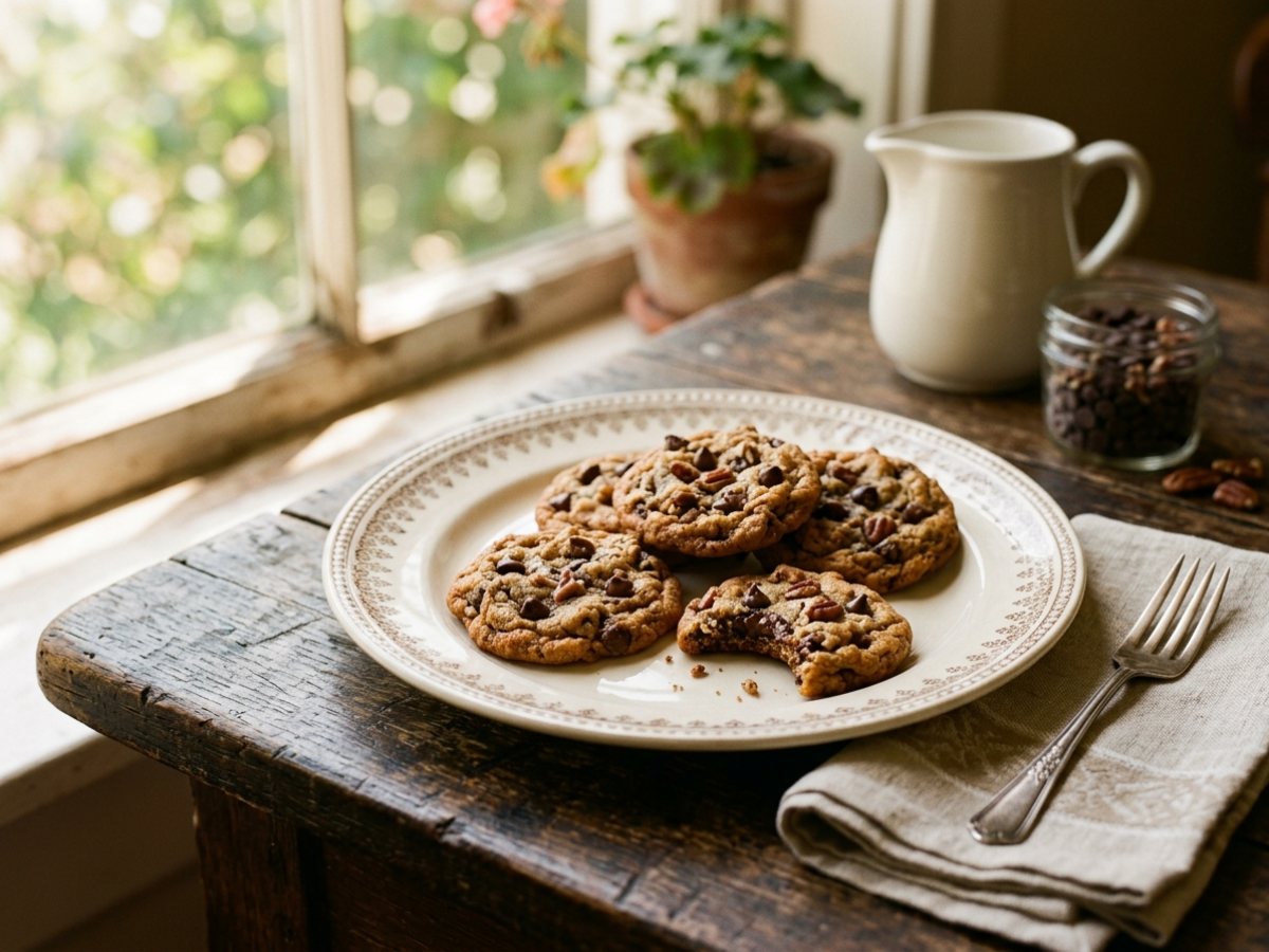 Copycat Famous Amos Chocolate Chip Pecan Cookies
