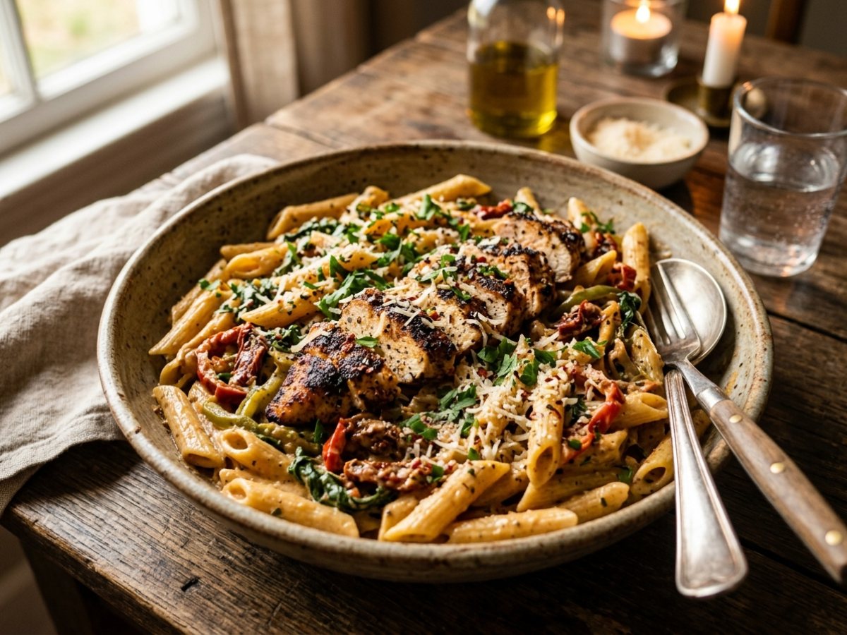 Creamy Blackened Chicken Pasta