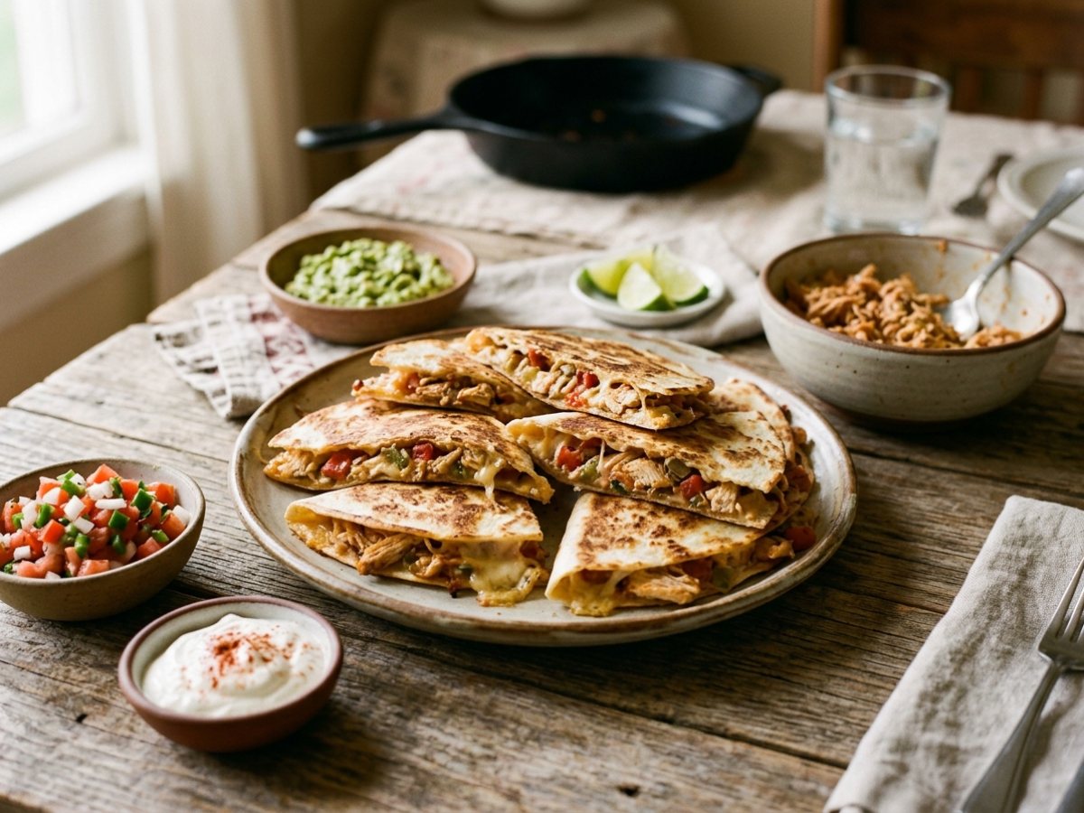 Easy Slow Cooker Chicken Quesadillas