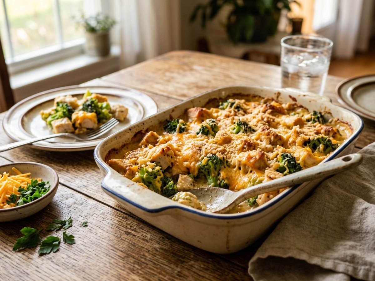 Keto Cheddar Chicken and Broccoli Casserole
