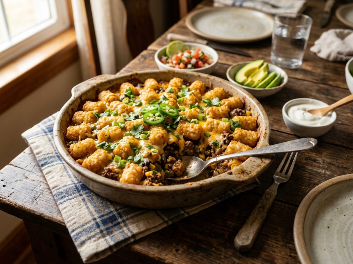 Mexican Tater Tot Casserole